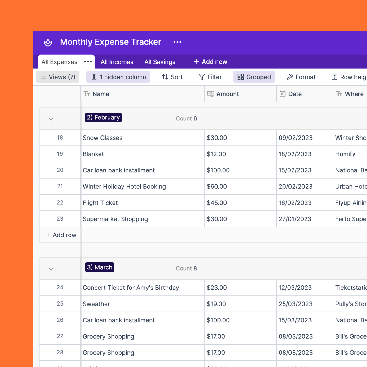 Free Monthly Expense Tracker Spreadsheet Template Retable